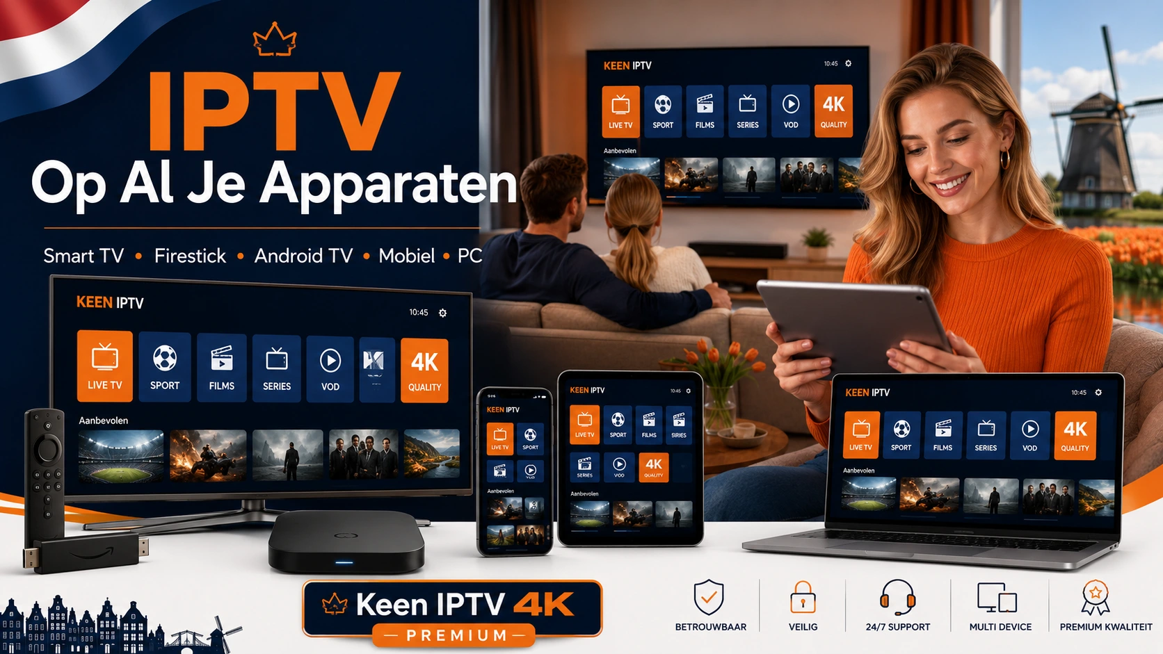 Internet snelheid voor IPTV abonnement Nederland HD FHD en 4K streaming