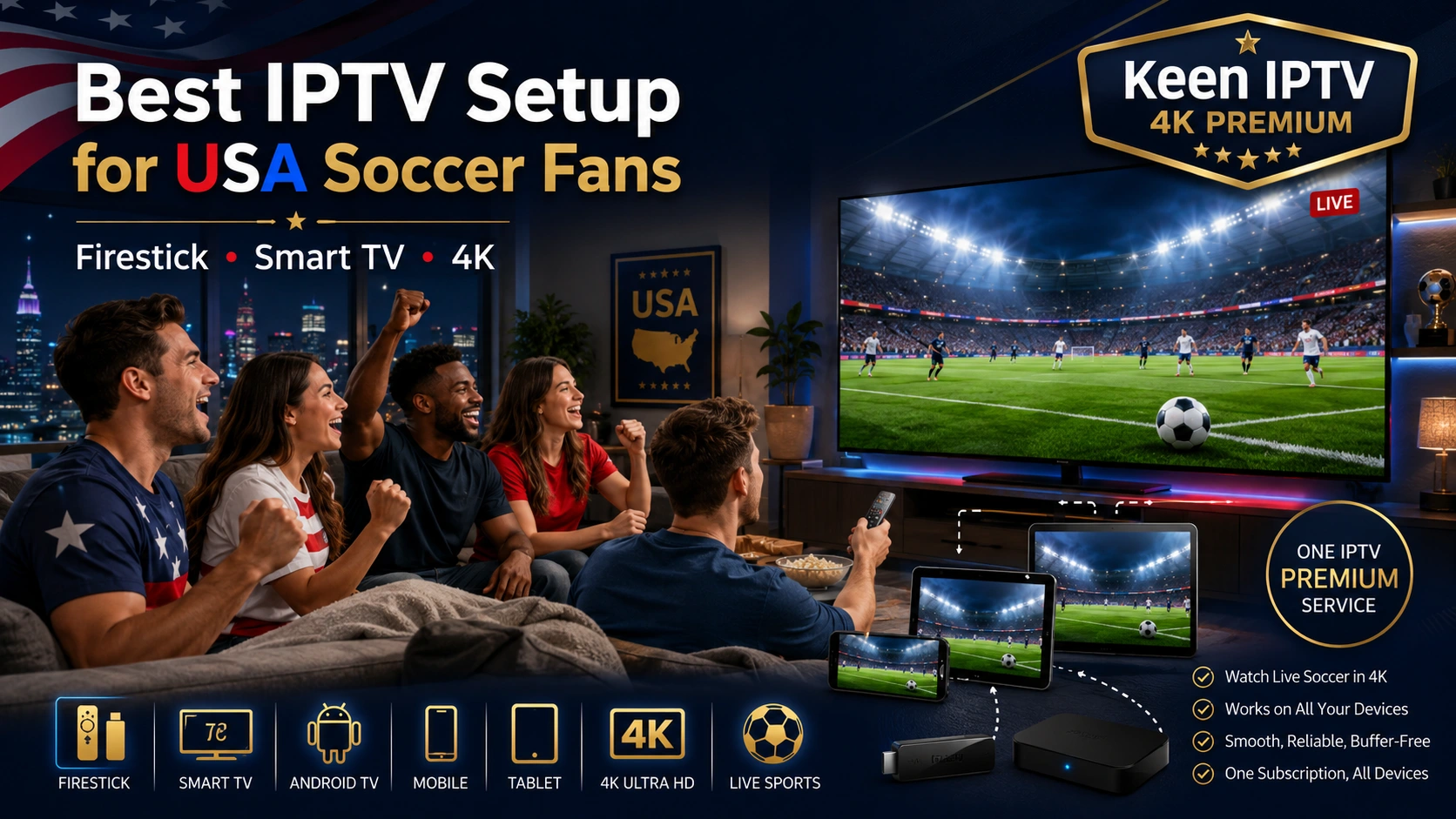 IPTV World Cup USA 2026 on Firestick Smart TV Android TV mobile and tablet
