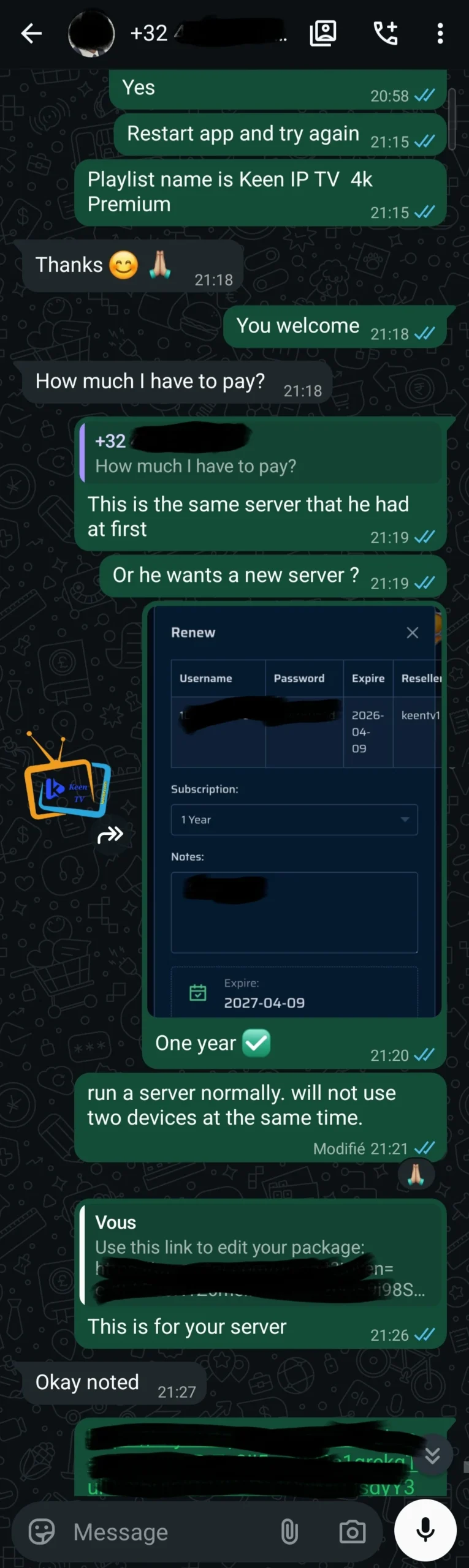 Keen IPTV customer feedback from Belgium